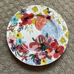 Anthropologie Floral Plate